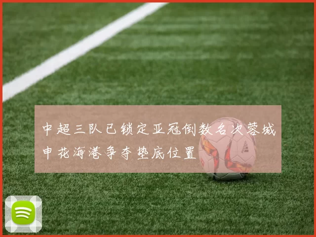 中超三队已锁定亚冠倒数名次蓉城申花海港争夺垫底位置